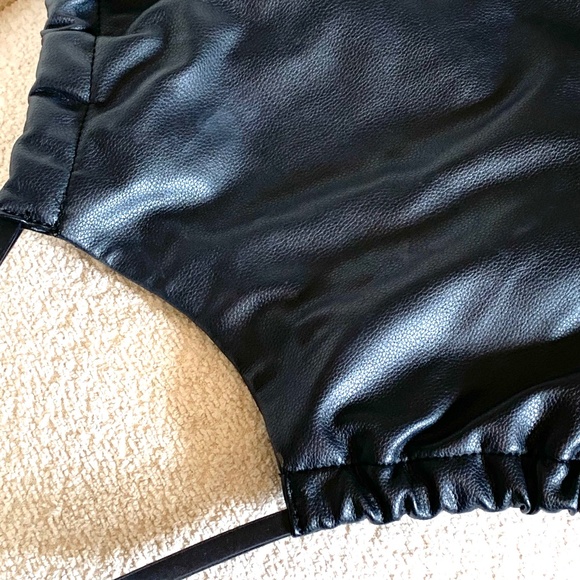 ZARA TRF Black Vegan Leather Hobo Shoulder Bag - Picture 3 of 10